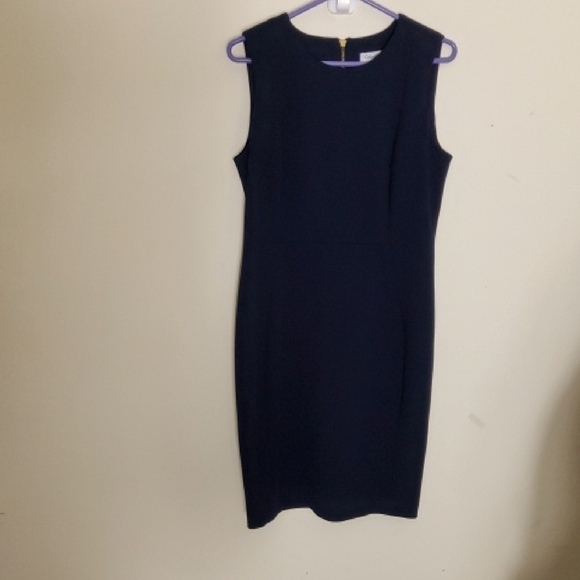 Calvin Klein Navy  Sheath  Sleeveles Dress Size 12 - Picture 1 of 5